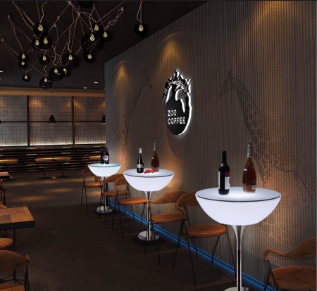 Комплект светящейся мебели Стол+2 стула V11